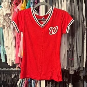 Washington Nationals MLB Majestic Red Short Sleeve Tee “Harper 34”
